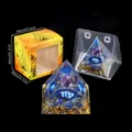 Natürlicher Kristall Orgon Pyramide Harz Kugel Heimdekor Geschenkbox Set Anzeige - X8 Jungfrau (Amethyst + Lapis Splitter) / Einzelstück