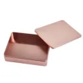Roségoldene rechteckige Blechdose Aufbewahrungsbehälter mit Deckel für Geschenke und Kekse. - 290*220*68mm Roségold auf Lager