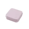 Roze metalen vierkante blikken doos draagbare opbergcontainer deksel klein cadeautje - 72x72x22mm Roze