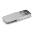 Boîte en métal coulissante et portable pour le fil dentaire, parfum solide et petits objets. - 80x50x15mm / Argent Mat