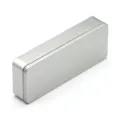 Silberne matte Metall Aufbewahrungsbox rechteckig leerer Behälter für Geschenkverpackung. - 182*72*32 mm Silber auf Lager