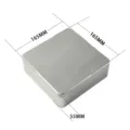 Quadratische matte Blechdose Metallbehälter für Lebensmittel Snacks Verpackung 165x165x55mm - 165*165*55 mm Silberne Dose vorrätig
