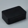 Matte schwarze rechteckige Blechdose für Lebensmittelverpackung, Kekslagerung und Zubehör. - 100x65x33mm / Schwarz