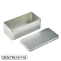 Rechteckige Metalldose Aufbewahrungsbox mit Deckel für Hardware und Werkzeuge 162mm - 162*78*58 mm Silberne Dose vorrätig