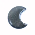 Crystal crescent moon stone healing mineral home office desk plant pot decor meditation gift - Silver Obsidian / 30*30*10mm