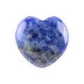 Natürlicher blauer Kristall Herz Stein Figur 3cm poliert Liebe Deko Geschenkidee - Blauer Sodalith / 30x30x15mm