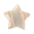 Natural stone star pocket stone crystal healing gemstone home decor carving sculpture - Cherry Blossom Agate (30*30*10mm)