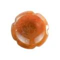 Pietra da pollice in cristallo naturale a forma di fiore, campione minerale marrone. - Avventurina rossa / 38*38*7mm