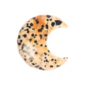 Crystal Crescent Moon Stone Carving Mineral Healing Pocket Palm Decor Healing Energy Gift - Spotted Stone / 30*30*10mm