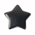Black obsidian crystal star pocket stone palm healing gemstone home decor item SKU - Obsidian / 30x30x10mm