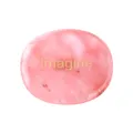 Natural Pink Crystal Worry Stone Palm Stone Engraved with Gold Imagine Text Variant Item - 45*38*6mm / Watermelon red