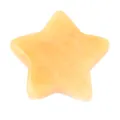 Natural Yellow Crystal Star Pocket Stone Jade Palm Stone Energy Crystal Home Decor - Topaz / 30x30x10mm