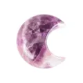 Natural Amethyst Crystal Moon Stone 3cm Polished Palm Pocket Gemstone Home Decor Gift - Purple Crystal / 30*30*10mm