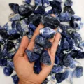 Natural rough blue sodalite crystal raw stone mineral specimen for home office decor 1pc - Sodalite
