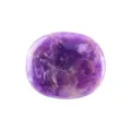 Natürlicher Amethyst ovaler Sorgenstein, polierter Heilkristall für Meditation und Deko. - Amethyst