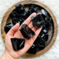 Natural Black Obsidian Raw Stone Rough Crystal Healing Stones for Home Office Decor Display - Obsidian Raw Stone