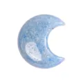Blue crystal crescent moon stone carving, perfect for desk decor, healing crystal and DIY gifts. - Blue Aventurine / 30*30*10mm