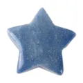 Blue crystal star pocket stone 3cm healing gemstone star shaped crystal decor mineral specimen - Blue Aventurine / 30x30x10mm