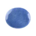 Blauer Kristall ovaler polierter Heilstein Sorgenstein fuer Dekoration und Buero. - Blauer Aventurin
