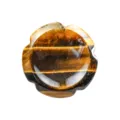Pietra preziosa occhio di tigre naturale intaglio fiore pietra di preoccupazione. - Occhio di tigre / 38*38*7mm