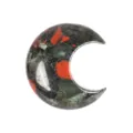 Natural crystal crescent moon stone carving, polished mineral gemstone for home and office decor. - African Blood Stone / 30*30*10mm
