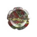 Pietra di preoccupazione in cristallo naturale fiore agata minerale decompressione - Pietra Sangue di Drago / 38*38*7mm