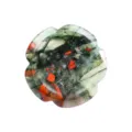 Pietra pollice fiore di cristallo naturale, agata verde rossa, pietra antistress ufficio. - Pietra del Sangue Africana / 38*38*7mm