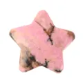 Natural pink gemstone star crystal pocket stone carved mineral home decor ornament. - Rhodochrosite (30*30*10mm)