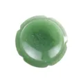 Pietra da pollice con fiore in cristallo verde naturale per relax e ufficio. - Aventurina verde / 38*38*7mm
