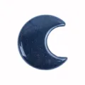 Blue sandstone crescent moon crystal gemstone mineral raw stone office home decor gift piece - Blue Goldstone / 30*30*10mm