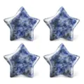 3cm Natural Blue Crystal Star Stone Healing Pocket Gemstone Star Ornament Decor - Blue Vein Stone (30*30*10mm)