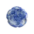 Pietra di preoccupazione in cristallo blu naturale fiore pietra preziosa tascabile ufficio - Pietra a Macchie Blu / 38*38*7mm