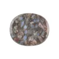 Natuerlicher Kristall Achat Stein Ovale Scheibe Sorgenstein Edelstein Dekoration. - Blauglanzstein