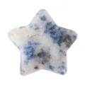 Natural crystal stone star pocket stone 3cm blue and white gemstone energy crystal decor. - Blue Spot Jasper (30*30*10mm)