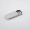 Asimenio Syromeno Metalliko Kouti 95x45x14mm Forito Docheio Hapion Kai Apothikefsi - 95x45x14 mm / Ασημί