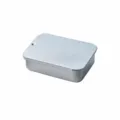 Caja de almacenamiento de metal plateado pequeño estuche rectangular 60x43x17mm portátil. - 60*43*17 mm / Plateado