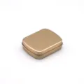 Mini boite en metal dore conteneur vide portable pour bonbons a la menthe et petits objets. - Or Transparent