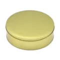 Boite en metal dore rond pour le stockage de dessert, emballage de boulangerie et cadeau. - Couvercle Plat / 168x50mm / Or
