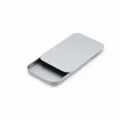 Ασημένιο μεταλλικό συρόμενο κουτί 98x63x10mm φορητός μικρός αποθηκευτικός χώρος - 98x63x10 mm / Ασημί