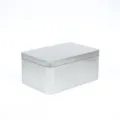 Silberne mattierte Metall Aufbewahrungsbox, rechteckige Geschenkkiste mit Deckel fur Zuhause. - 150x100x68 mm Silber (vorrätig) / Silber