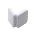 Witte dubbele klapdeksel metalen blikken doos, draagbare mini opbergcontainer voor kleine voorwerpen. - 60x60x20mm Wit