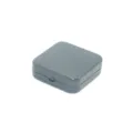 Draagbare mini metalen opbergdoos met deksel voor snoep, pepermuntjes en kleine pillen in uw tas. - 60x60x20mm Grijs