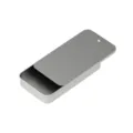 Boîte en fer coulissante en métal argenté pour petits objets, pilules et rangement compact. - 110x60x16mm / Argent Mat