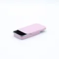 Boîte en métal coulissante rose petite boîte de rangement de pilules étui portable pour perles - 80x50x15mm / Rose