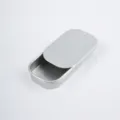 Ασημένιο συρόμενο μεταλλικό κουτί 53x34x11mm, φορητή θήκη αποθήκευσης για μικροαντικείμενα. - 53*34*11mm / Ασημί