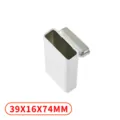 Mini portable metal mint tin box empty pocket storage container for candies and mints. - Flip Lid / 39*16*74mm / Glossy White