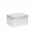 Silberne rechteckige mattierte Blechdose Metall Aufbewahrungsbehaelter Geschenkverpackung - Silberne Schachteln 115x85x60 mm auf Lager / Silber