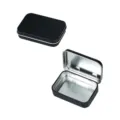 Petite boîte en métal noire avec charnière pour le rangement de bijoux et de bonbons. - 80*53*18mm à charnière noir (en stock)