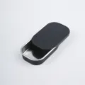 Mini black sliding metal tin box, compact storage container for mints and solid perfume. 53x34x11mm. - 53x34x11mm / Black