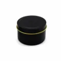 Black metal tin can round storage box 80x53mm for candy candle cosmetics jewelry items - D80*53mm / Black